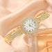 5pcs Dainty Quartz Watch With Jewelry Set Fashion Round