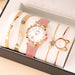 5pcs Set Fashion Women Business Watches Simple Ladies Dress