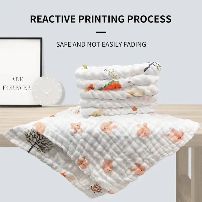 5pcs/lot 6 Layers Cotton Soft Baby Towels for Bathing