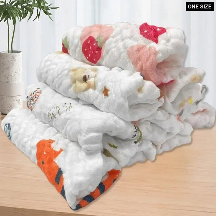 5pcs/lot 6 Layers Cotton Soft Baby Towels for Bathing