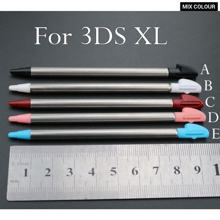 5pcs Mteal Plastic Retractable Screen Touch Stylus Pen