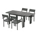 5pcs Outdoor Dining Set 4-seater Aluminum Extension Table