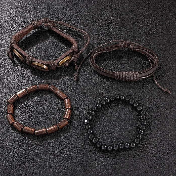 5pcs Men Quartz Watches Bracelet Watch Set For Business