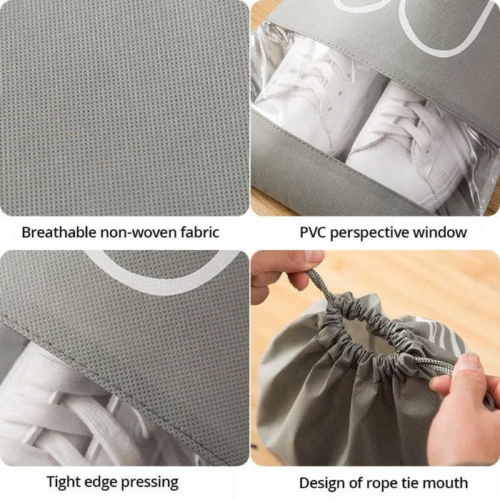 5pcs Shoe Storage Bag Thickened Non Woven Fabric Large