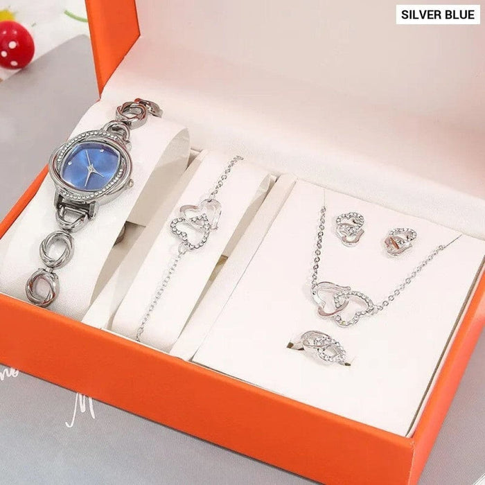 5pcs Set Watches Women Hollow Chain Simple Casual Women’s