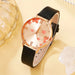 5pcs Set Womens Fashion Quartz Watch Female Clock Rose Gold