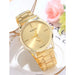 5pcs Women’s Fashion Simple Gold Steel Band Quartz Watch