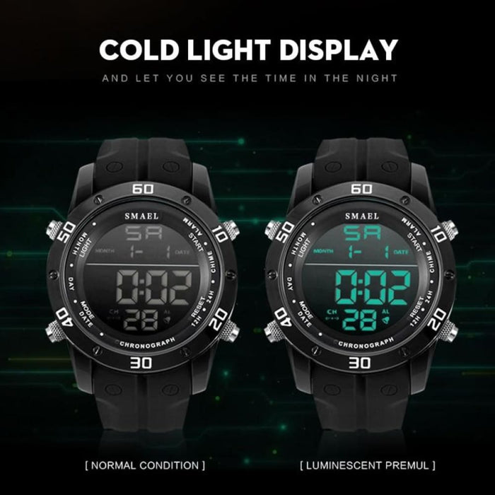 6 In 1 Men’s Automatic Led Digital Wrist Watch For Sports