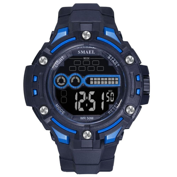 6 In 1 Men’s 40m Waterproof Digital Led Wrist Watch