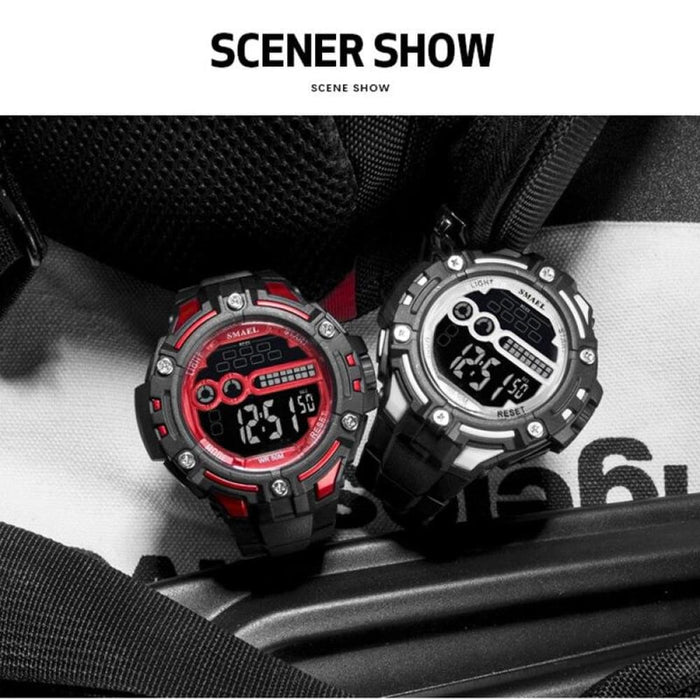 6 In 1 Men’s 40m Waterproof Digital Led Wrist Watch