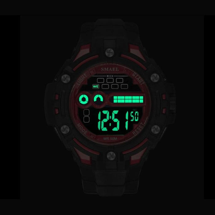 6 In 1 Men’s 40m Waterproof Digital Led Wrist Watch