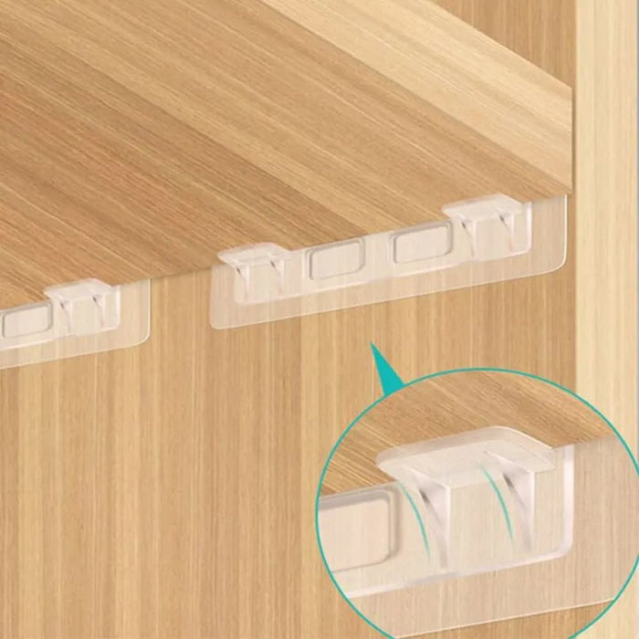 6 12pcs Non Marking Wardrobe Divider Brackets Anti Slip