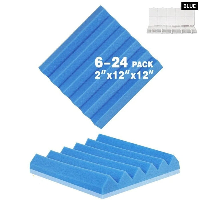 6-24 Pcs Acoustic Foam Panel Wedge Studio Soundproofing