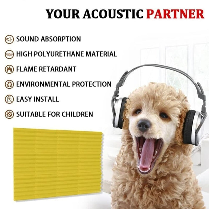 6-24 Pcs Acoustic Foam Panel Wedge Studio Soundproofing