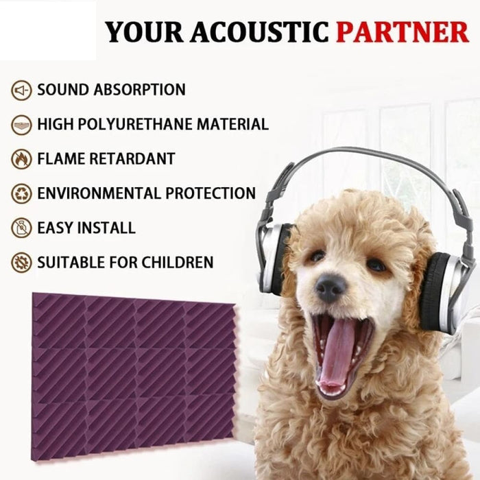 6-24 Pcs Acoustic Foam Panels Soundproofing Noise