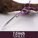 6.5 7.0inch Jp440c Curved Thinning Straight Scissors Dog