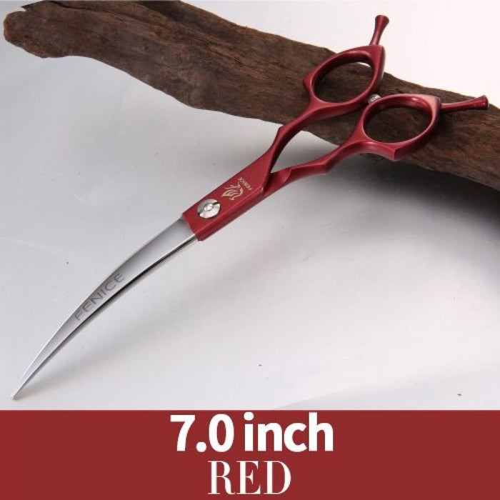 6.5 7.0inch Jp440c Curved Thinning Straight Scissors Dog