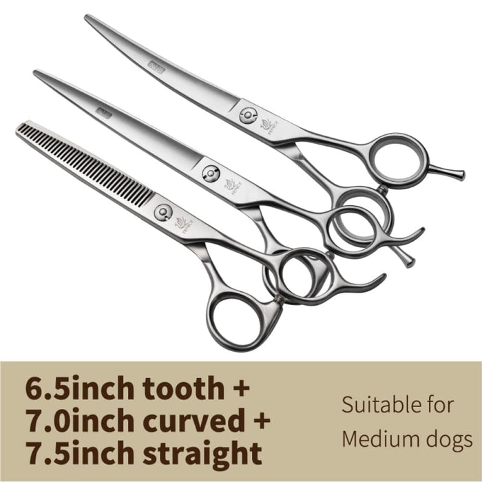 6.5 7.0 7.5 8.0 Pet Grooming Scissors Set Dog Hair Cutting