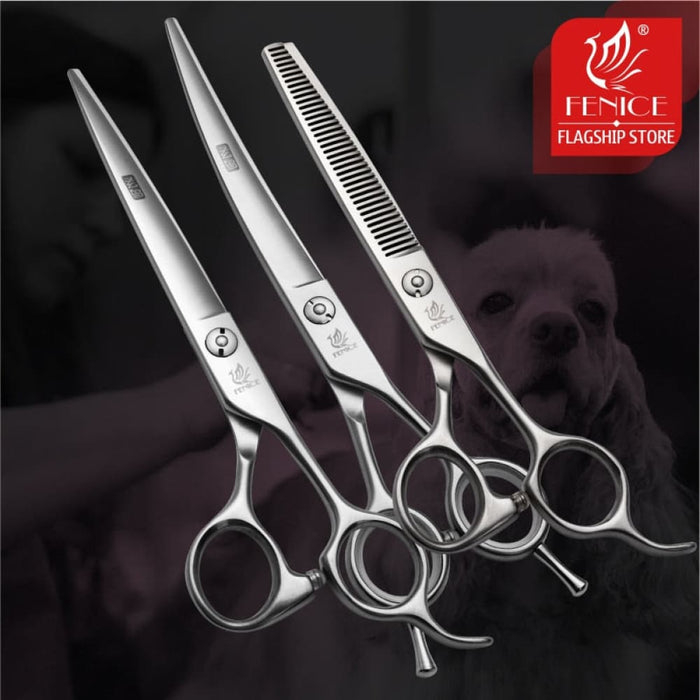 6.5 7.0 7.5 8.0 Pet Grooming Scissors Set Dog Hair Cutting