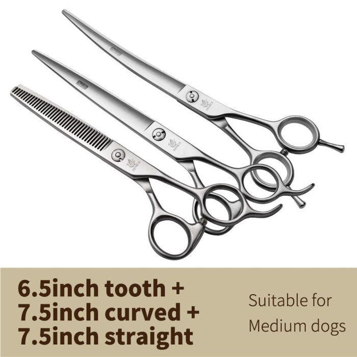 6.5 7.0 7.5 8.0 Pet Grooming Scissors Set Dog Hair Cutting