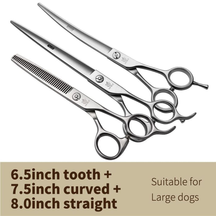 6.5 7.0 7.5 8.0 Pet Grooming Scissors Set Dog Hair Cutting