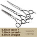 6.5 7.0 7.5 8.0 Pet Grooming Scissors Set Dog Hair Cutting