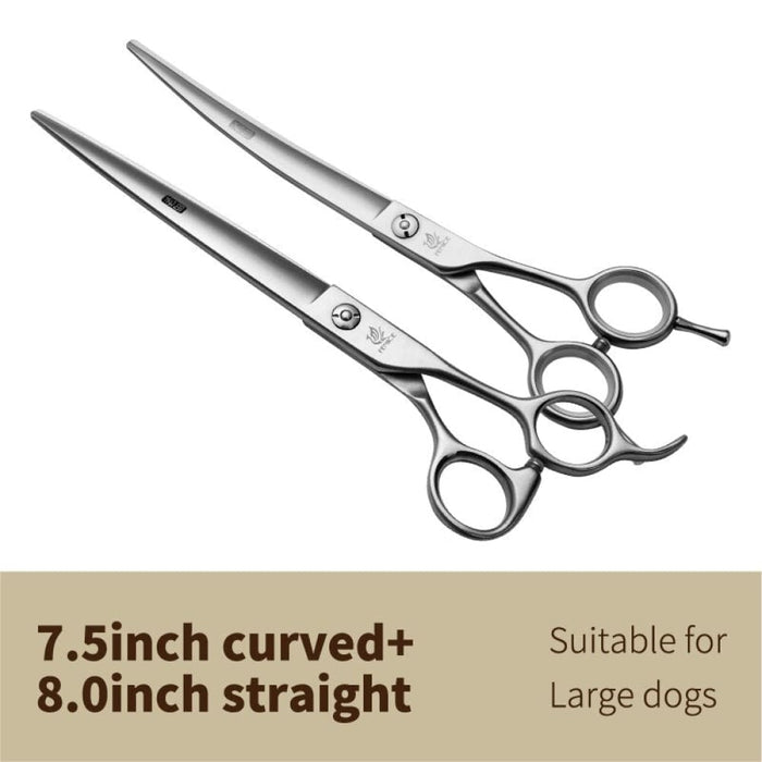 6.5 7.0 7.5 8.0 Pet Grooming Scissors Set Dog Hair Cutting