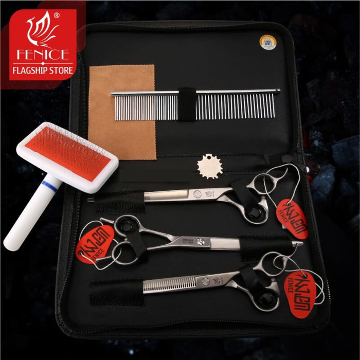 6.5 7.0 7.5 8.0 Pet Grooming Scissors Set Dog Hair Cutting