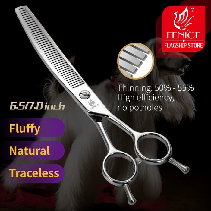 6.5 7 Inch Curved Thinning Scissors Pet Dog Grooming Shears