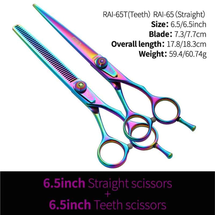 6.5 7.5 Inch Pet Dog Grooming Thinning&cutting Scissors Set