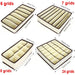 6 7 8 24 Grid Storage Box Set Beige Fabric Underwear Sock