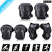 6 Pcs Knee Elbow Pads Wrist Guards Safety Protective Gear