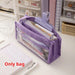 6 Layer Large Capacity Pencil Case Transparent Pvc Storage