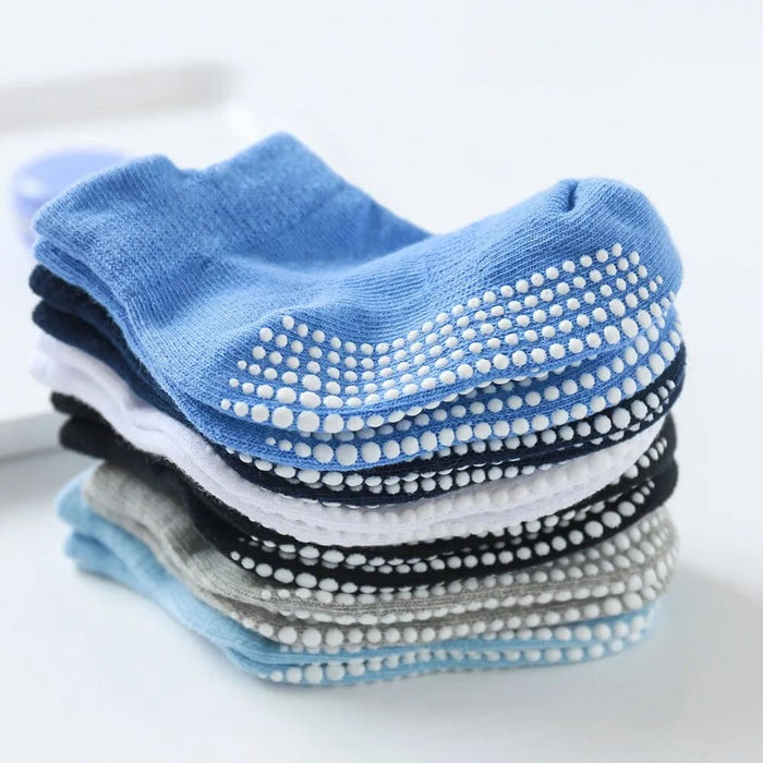 6 Pairs Cotton Baby Anti Slip Socks For Boys Girls Low Cut