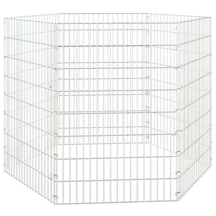 6-panel Rabbit Cage 54x80 Cm Galvanised Iron Oiopii