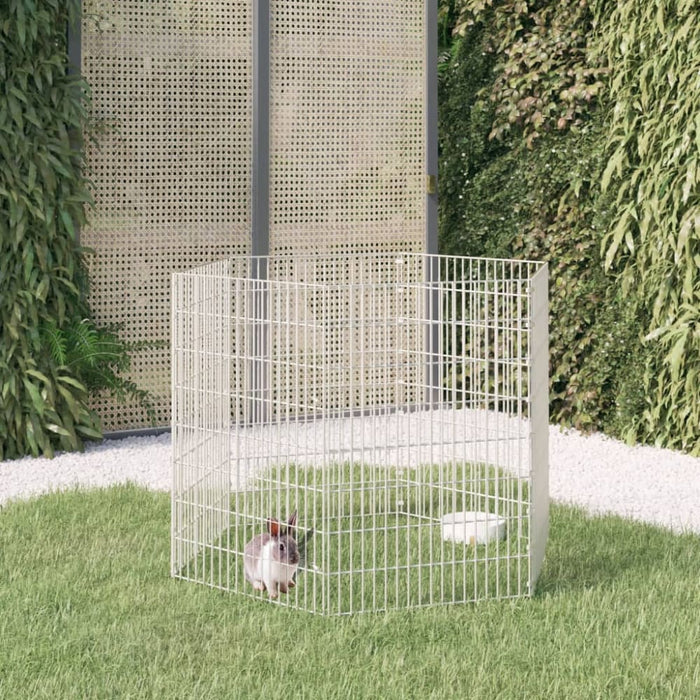 6-panel Rabbit Cage 54x80 Cm Galvanised Iron Oiopii