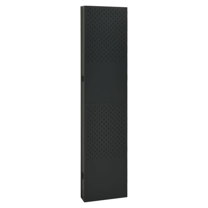 6-panel Room Divider Black 240x180 Cm Steel Ttpkba