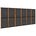 6-panel Room Divider Black 420x180 Cm Tokonx