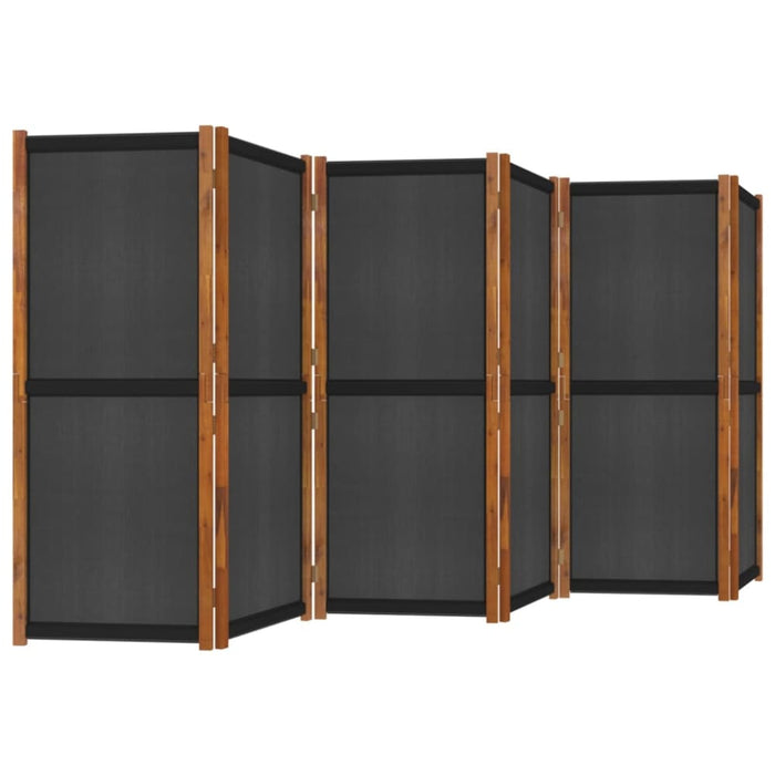 6-panel Room Divider Black 420x180 Cm Tokonx