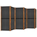 6-panel Room Divider Black 420x180 Cm Tokonx