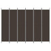 6-panel Room Divider Brown 300x220 Cm Fabric Tpbxbi