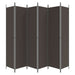 6-panel Room Divider Brown 300x220 Cm Fabric Tpbxbi