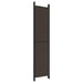 6-panel Room Divider Brown 300x220 Cm Fabric Tpbxbi