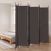 6-panel Room Divider Brown 300x220 Cm Fabric Tpbxbi