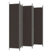 6-panel Room Divider Brown 300x220 Cm Fabric Tpbxbi