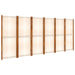 6-panel Room Divider Cream White 420x180 Cm Tokonl