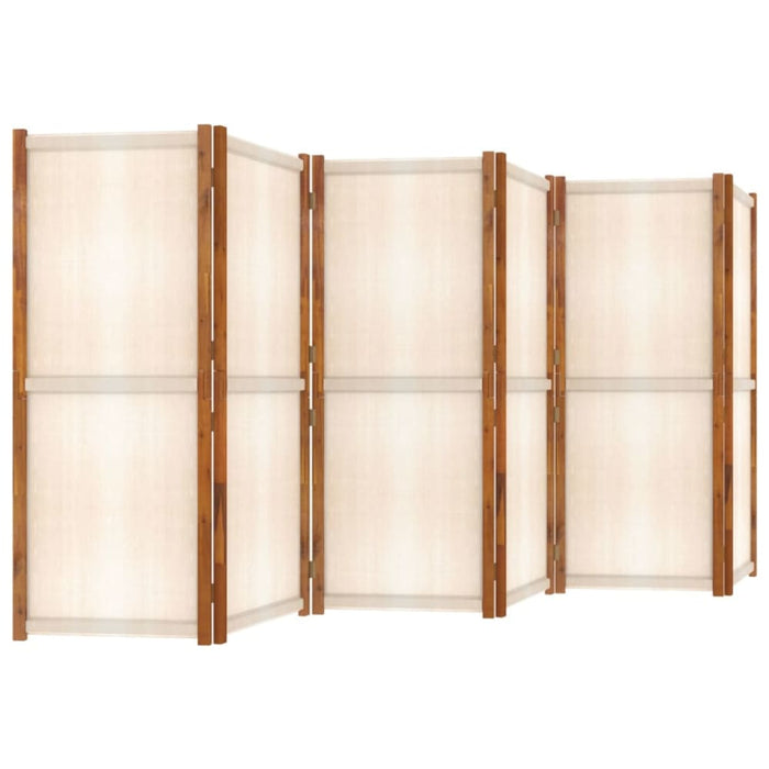 6-panel Room Divider Cream White 420x180 Cm Tokonl