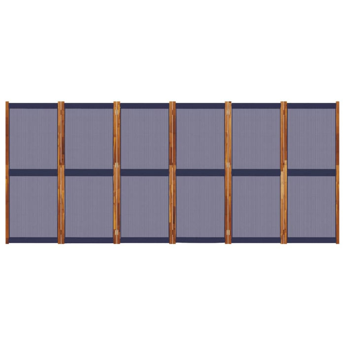 6-panel Room Divider Dark Blue 420x180 Cm Abbttlx