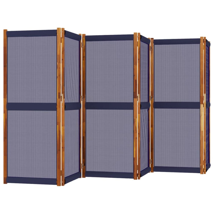 6-panel Room Divider Dark Blue 420x180 Cm Abbttlx