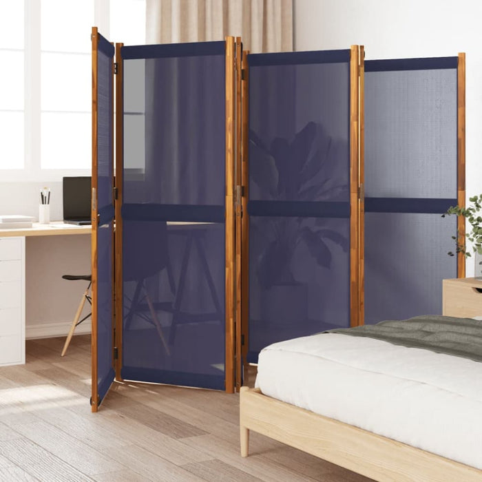 6-panel Room Divider Dark Blue 420x180 Cm Abbttlx